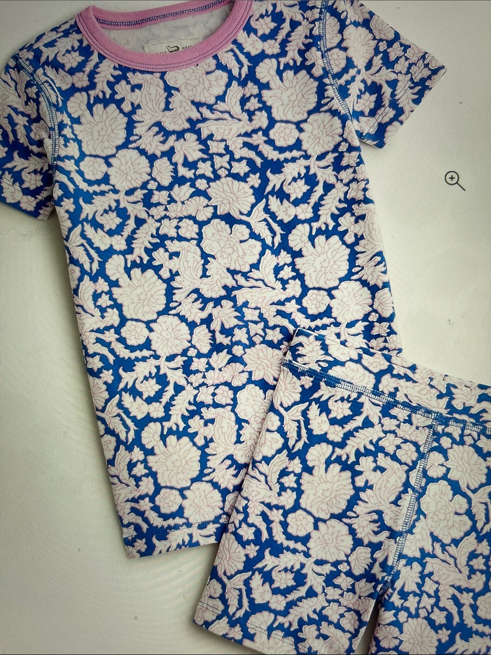J. Crew SZ Blockprints Crewcuts girls’ short sleeve pajamas in floral - size